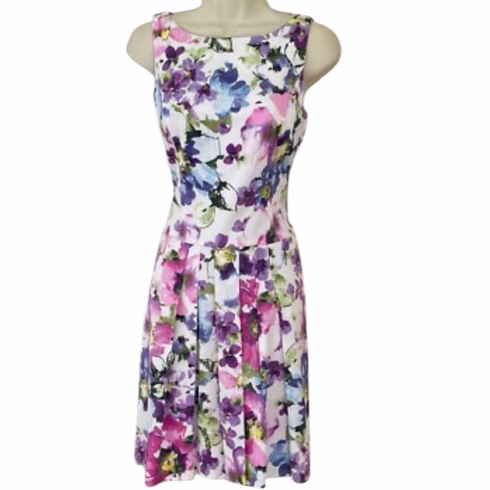 American Living Floral Sleepless Shift Dress Back Zipper Size 16 - Picture 1 of 4